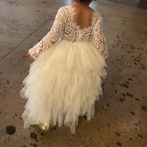 Toddler Full-Length Tulle Lace Dress